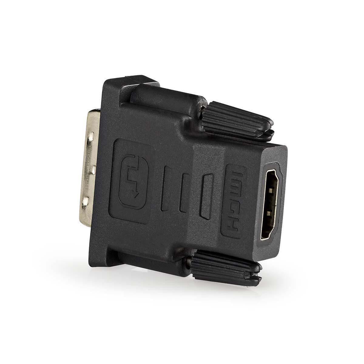 Nedis HDMI™ Adapter | HDMI™ Output | DVI-D 24+1-Pin Male | Gold Plated | Straight | PVC | Anthracite | 1 pcs | Window Box