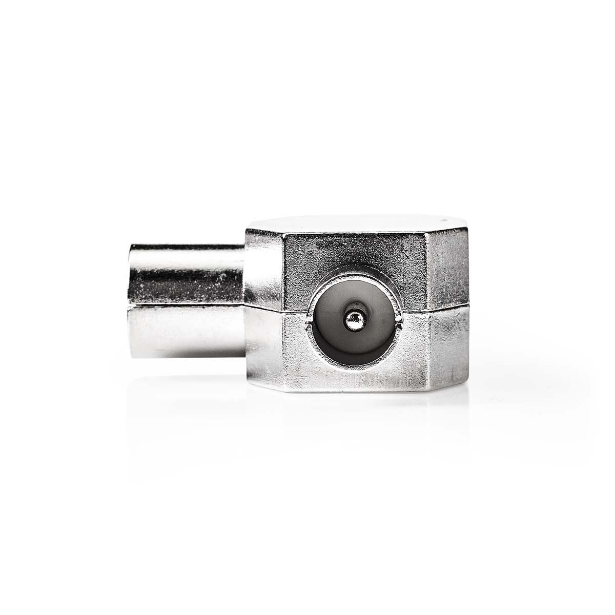 Nedis Satellite & Antenna Adapter | 2x Coax Male | IEC (Coax) Female | Nickel Plated | 75 Ohm | T-Splitter | Metal | Silver | 1 pcs | Box