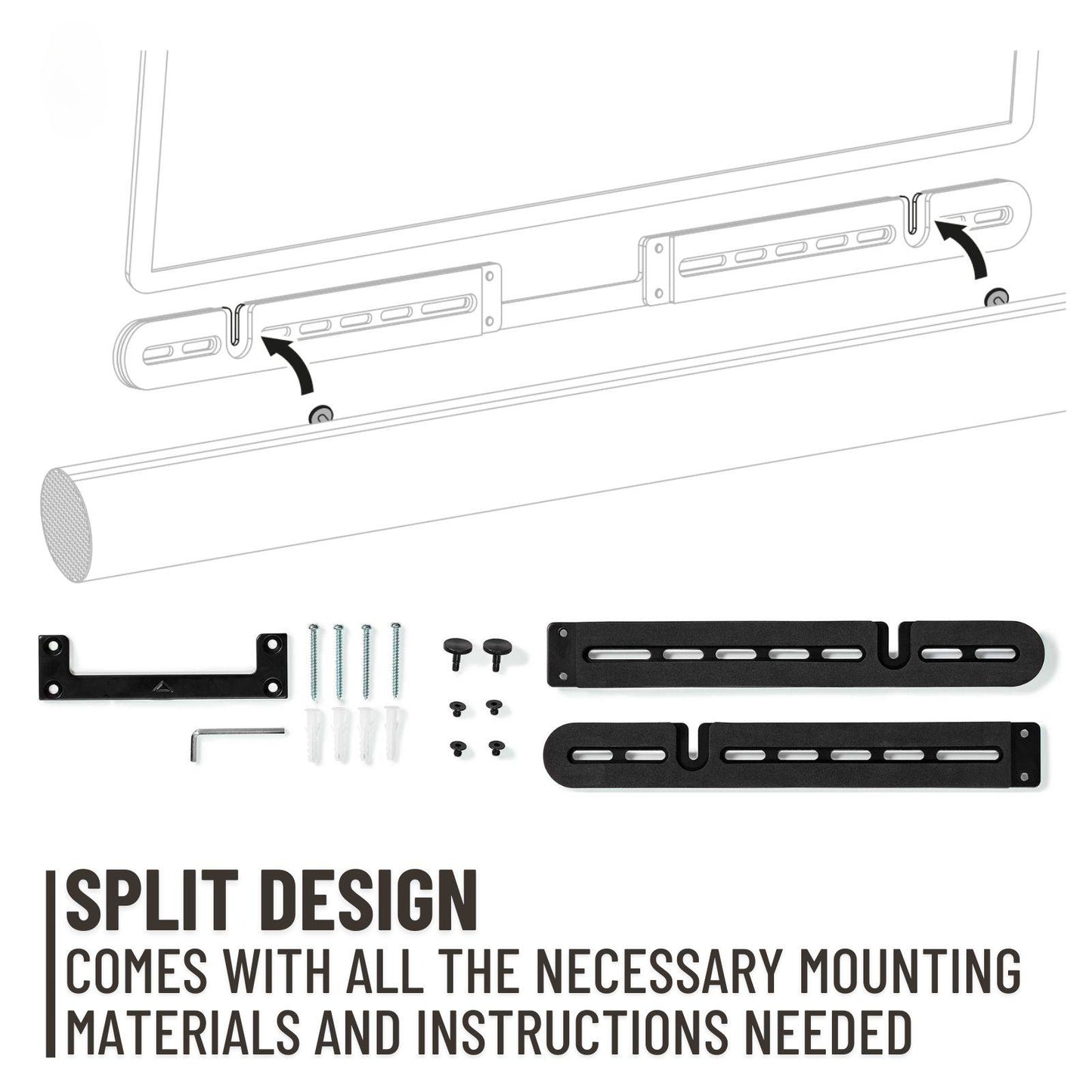 Nedis Soundbar Mount | Compatible with: Sonos® Arc™ | Wall | 10 kg | Fixed | ABS / Steel | Black