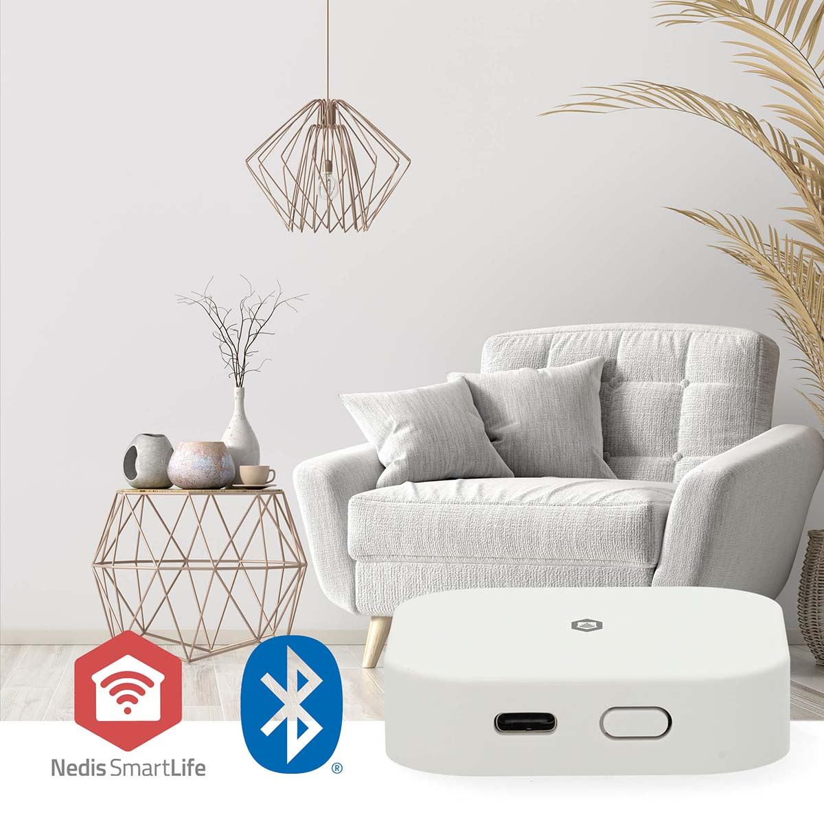 Nedis SmartLife Gateway | Bluetooth® / Zigbee 3.0 | 50 Devices | USB Powered | Android™ / IOS | White