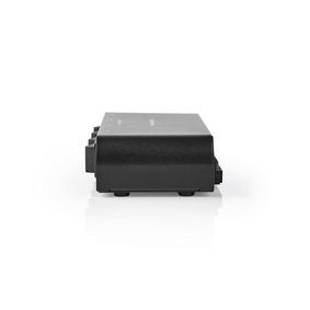 Nedis Speaker Control Switchbox | 4 port(s) | Terminal Screws | Speaker impedance: 4-16 Ohm | Maximum load per channel: 200 W | Aluminium | Black