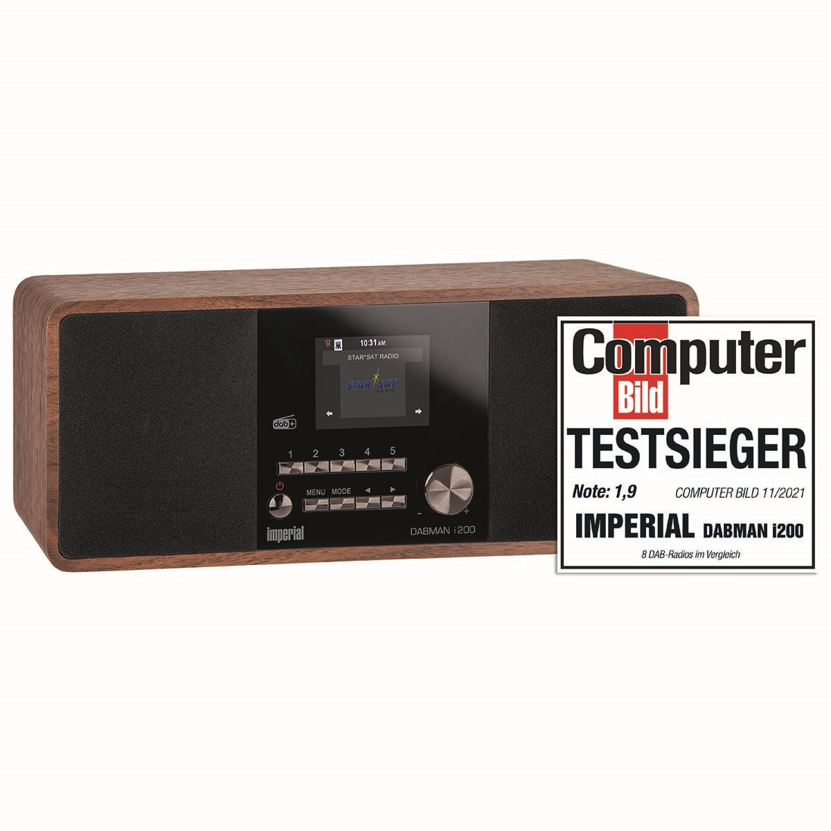 Imperial DABMAN i200 Multifunctional Stereo Radio DAB+ / FM / Internet Wood Look