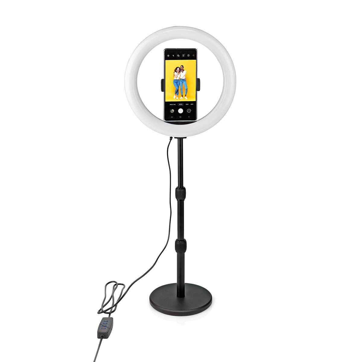Nedis Ring Light | 10 inch | 120 LED's | 2700 - 6700 K | Desktop | Black
