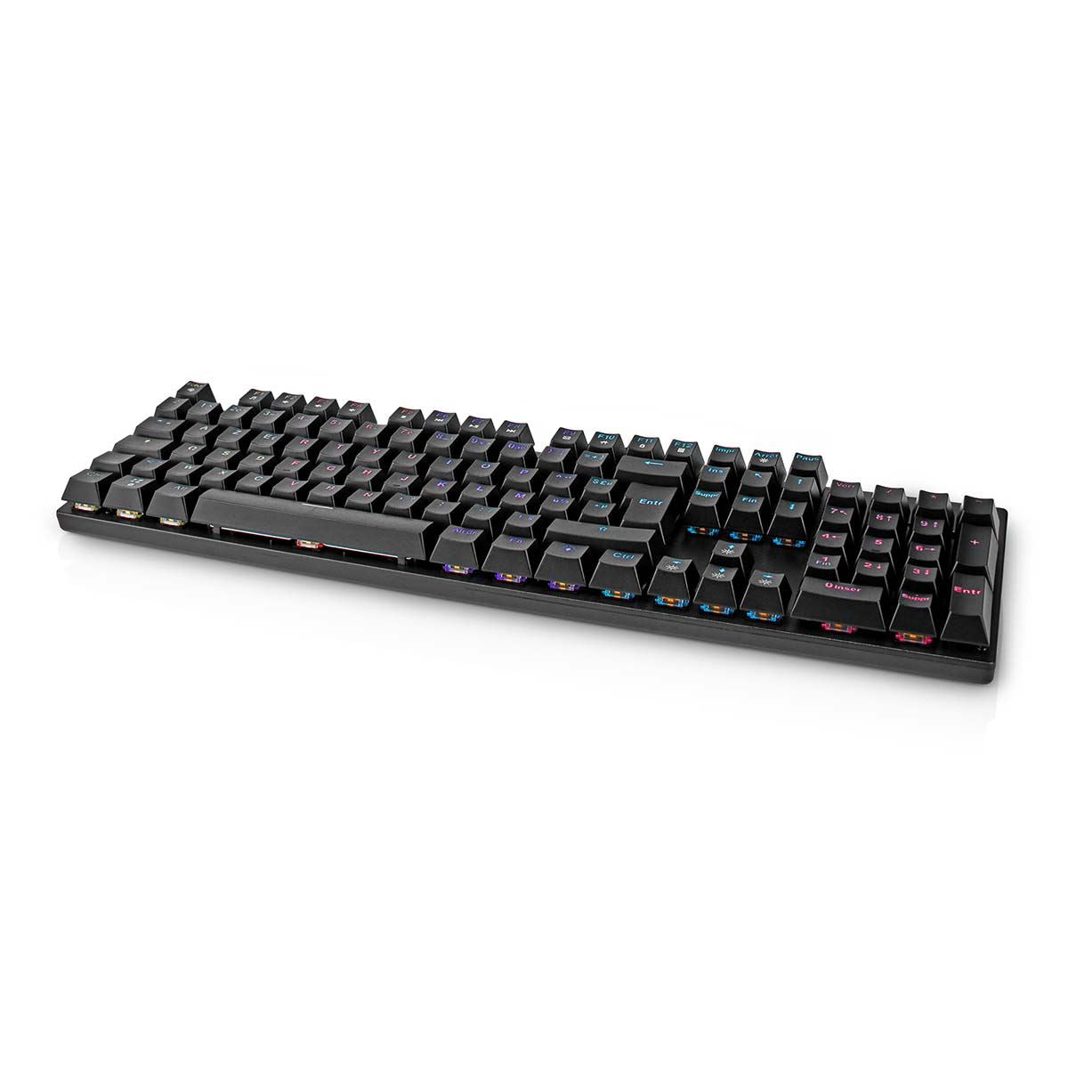 Nedis Wired Gaming Keyboard | USB Type-A | Mechanical Keys | LED | AZERTY | FR Layout | USB Powered | Power cable length: 1.50 m | Gaming