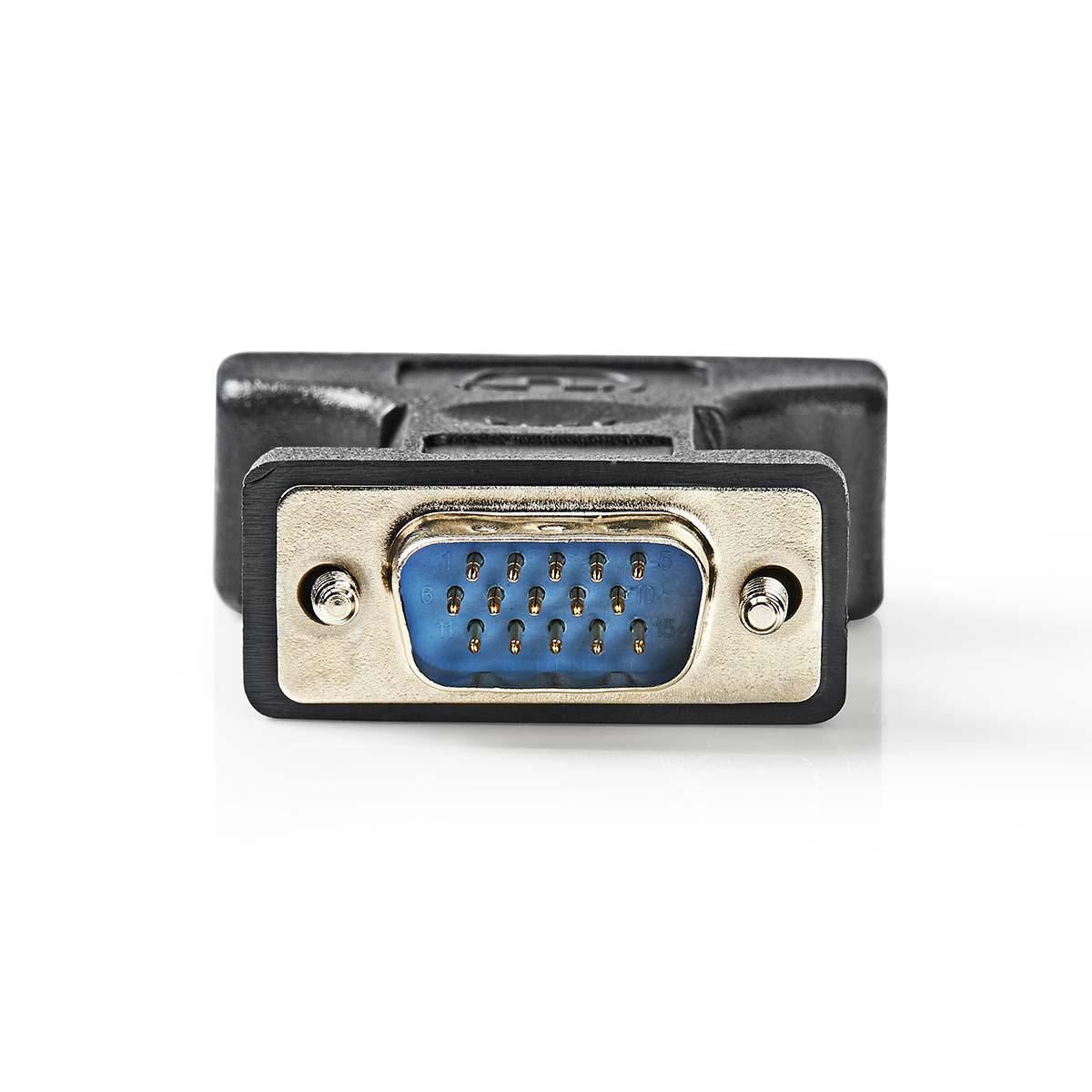 Nedis VGA Adapter | VGA Male | DVI-I 24+5-Pin Female | Nickel Plated | Straight | ABS / Metal | Black | Envelope
