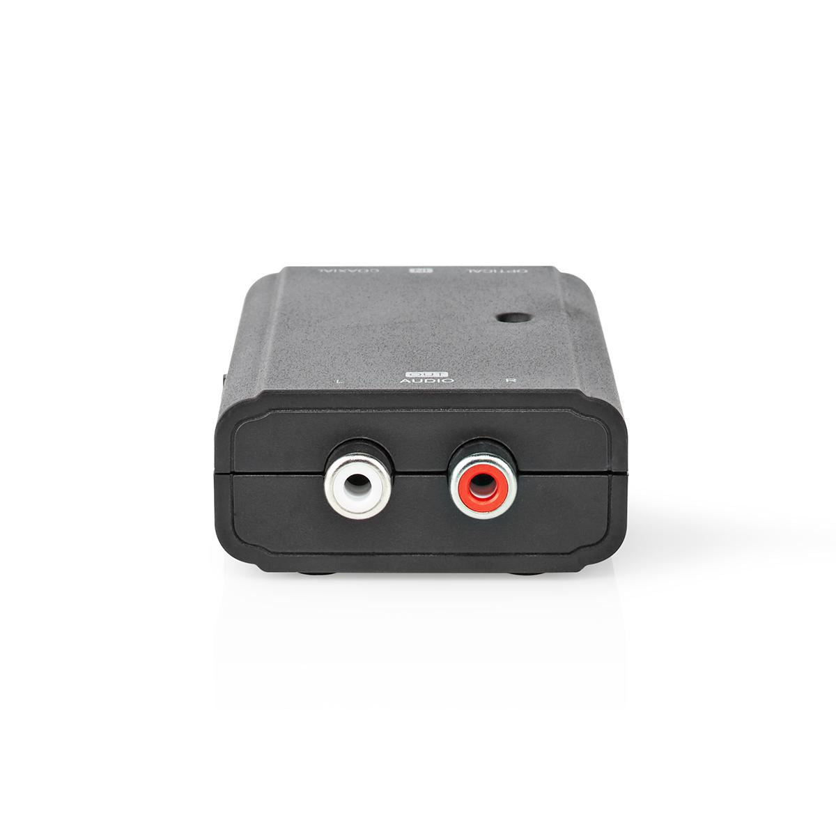 Nedis Digital Audio Converter | 2-way | Connection input: 1x S/PDIF (RCA) Female / 1x TosLink Female | Connection output: 2x RCA Male | ARC | Manual | Black