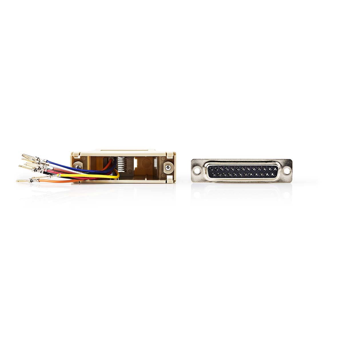 Nedis Serial Adapter | Adapter | D-SUB 25-Pin Female | RJ45 Female | Nickel Plated | Ivory | Box