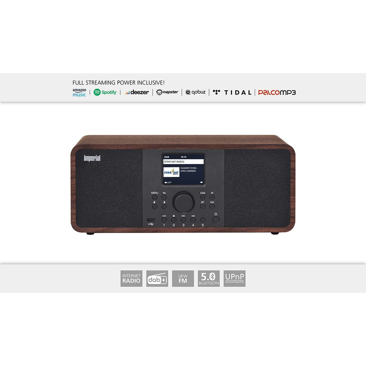 Imperial Imperial DABMAN i205 Hybrid Stereo Radio DAB+ / FM / Internet / Bluetooth Wood Look