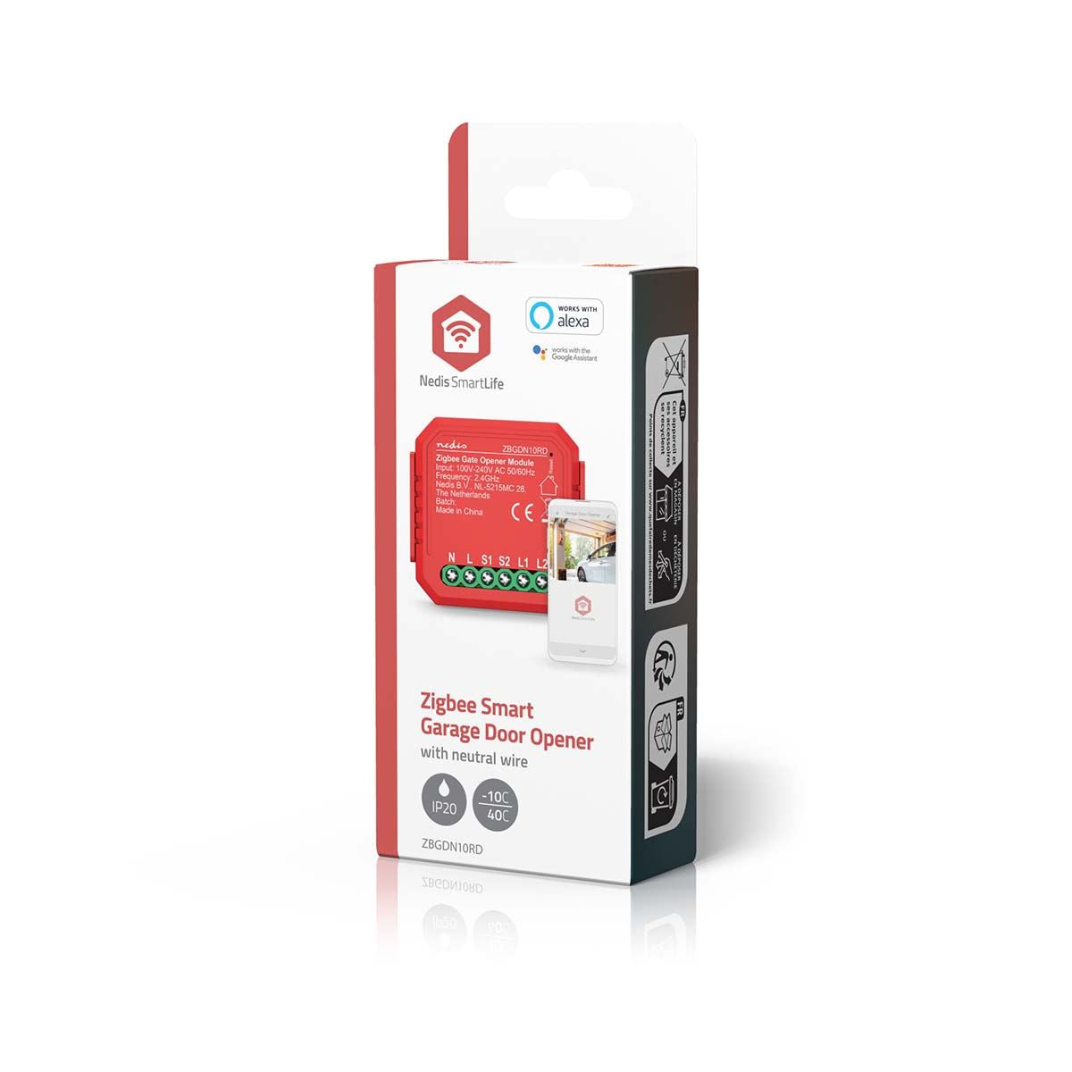 Nedis SmartLife Garage Door Smart Power Switch | Zigbee 3.0 | 2.5 W | Terminal Connection | App available for: Android™ / IOS