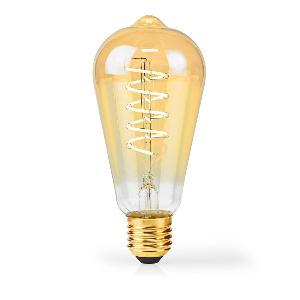 Nedis LED Filament Bulb E27 | ST64 | 3.8 W | 250 lm | 2100 K | Dimmable | Extra Warm White | Retro Style | 1 pcs