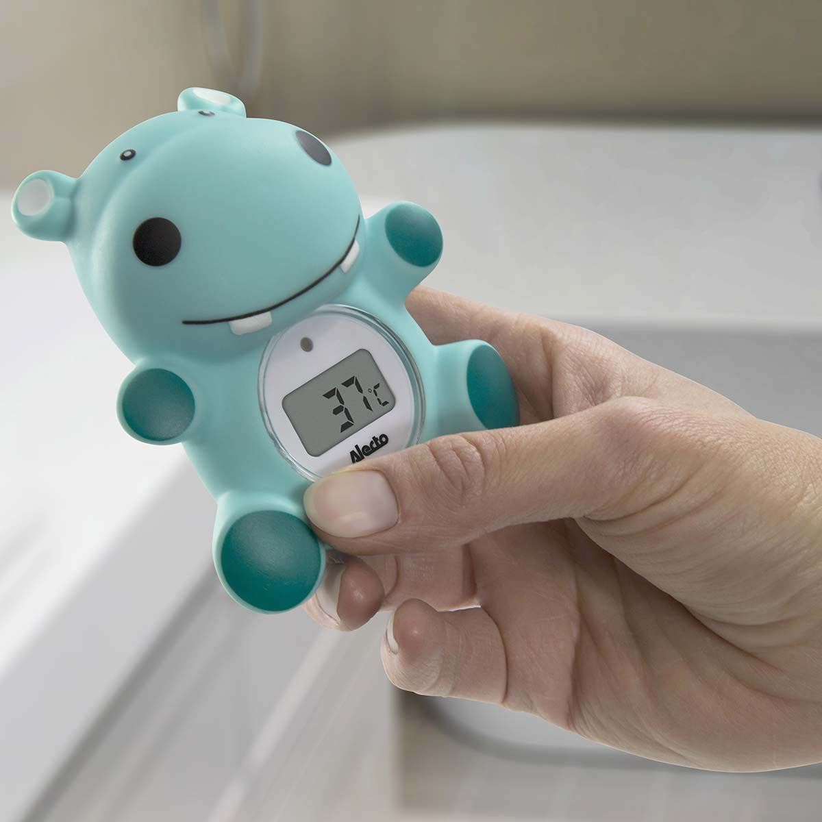 Alecto Bath thermometer and room thermometer hippopotamus