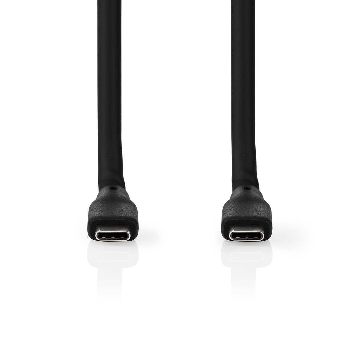 Nedis USB Cable | USB 3.2 Gen 2 | USB-C™ Male | USB-C™ Male | 240 W | 8K@30Hz | 20 Gbps | Nickel Plated | 1.00 m | Round | Silicone | Black | Box