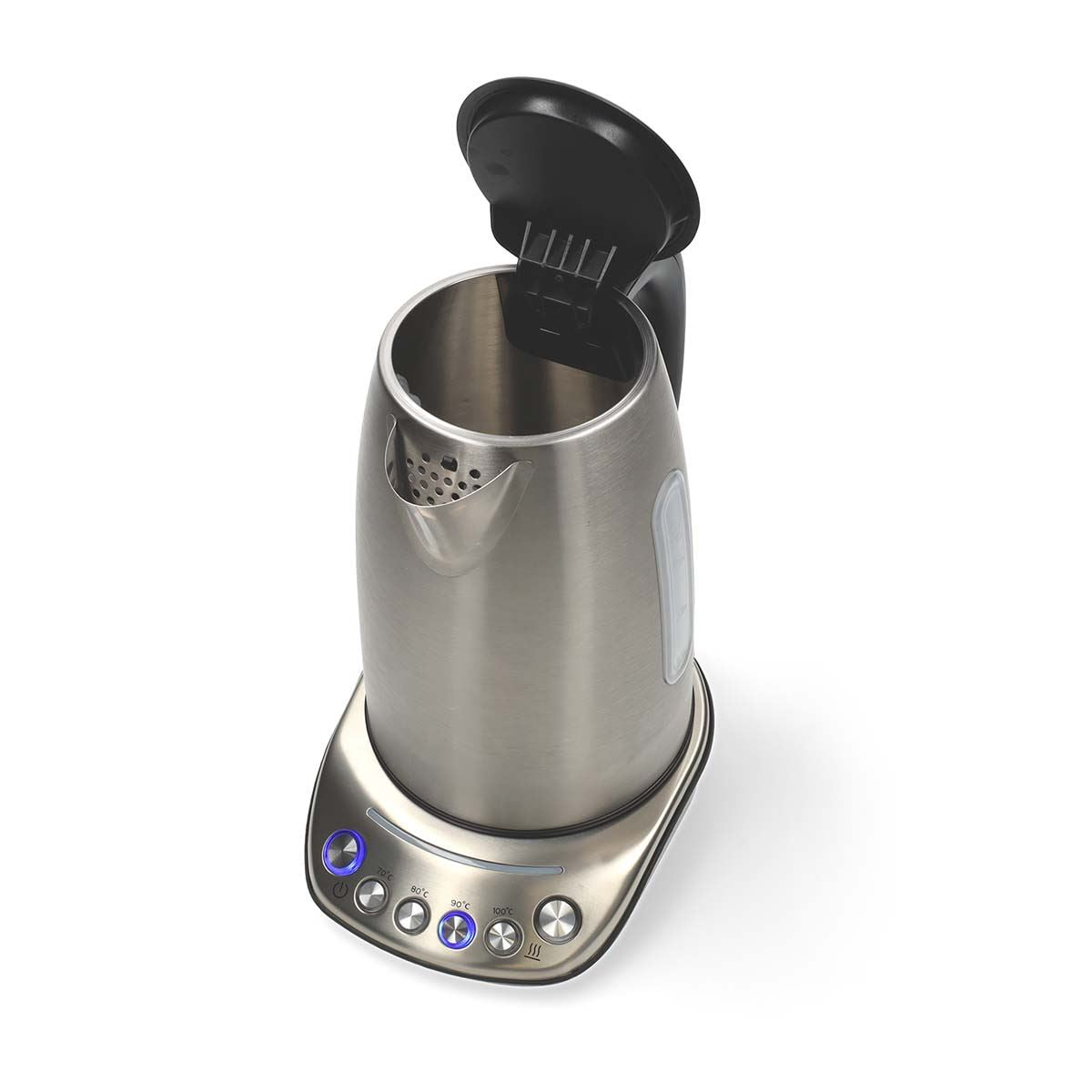 Nedis SmartLife Electric Kettle | Wi-Fi | 1.7 l | Stainless Steel | 70,80,90,100 °C | Temperature indicator | Rotatable 360 degrees | Concealed heating element | Strix® controller | Android™ / IOS