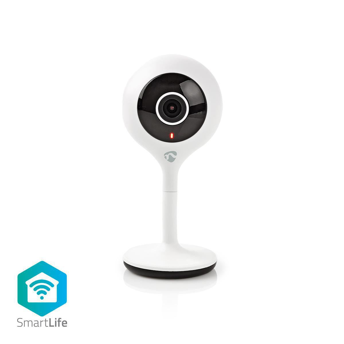 Nedis SmartLife Indoor Camera | Wi-Fi | HD 720p | Cloud Storage (optional) / microSD (not included) | With motion sensor | Night vision | White