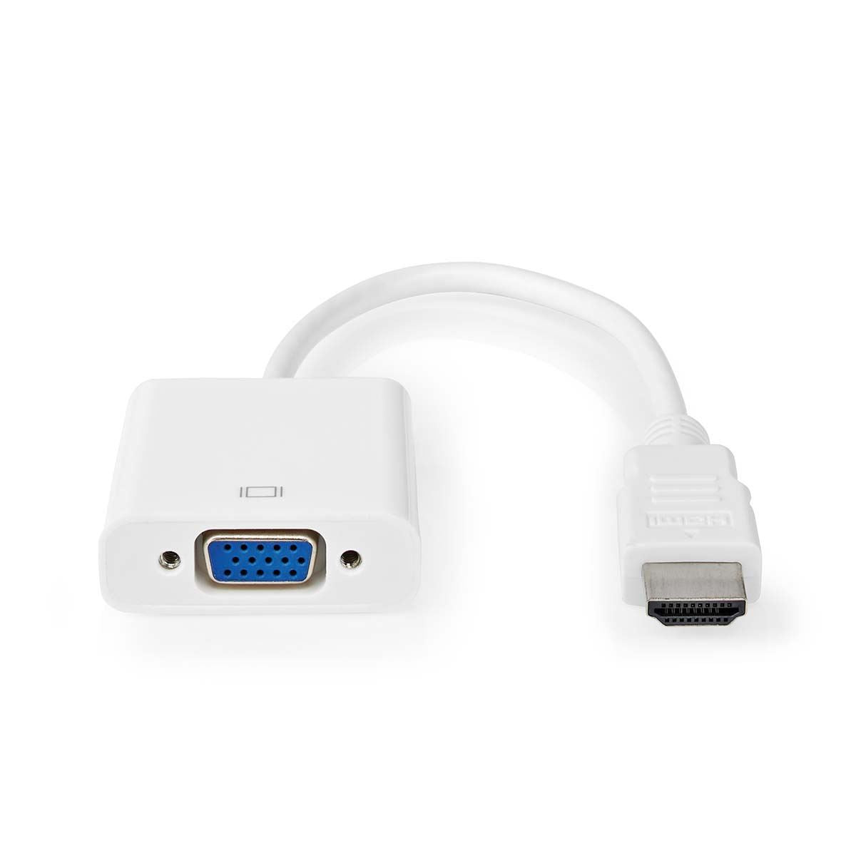 Nedis HDMI™ Cable | HDMI™ Connector | VGA Female | 1080p | Nickel Plated | 0.20 m | Straight | PVC | White | Blister