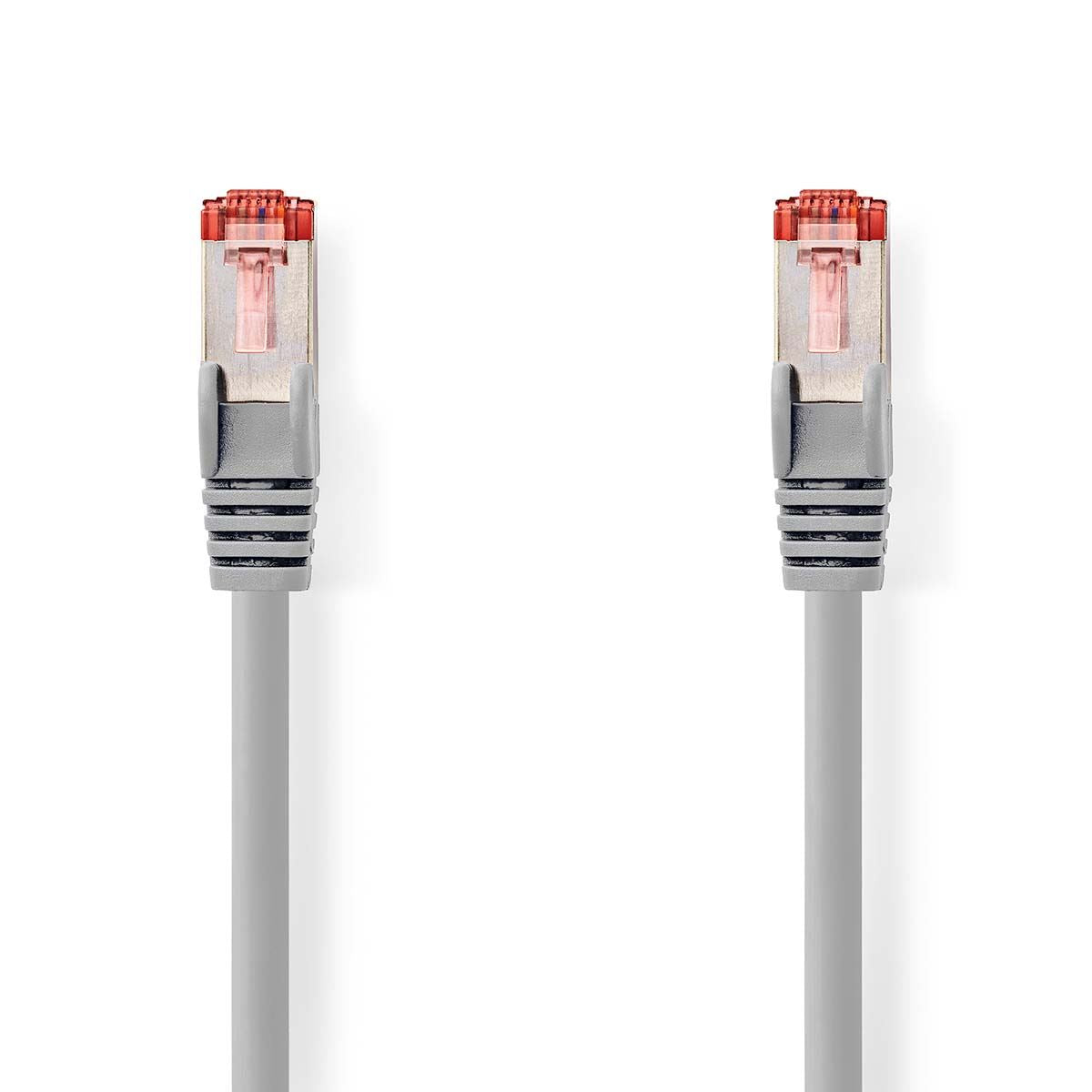 Nedis CAT6 Network Cable | RJ45 Male | RJ45 Male | S/FTP | 0.15 m | Round | LSZH | Grey | Label