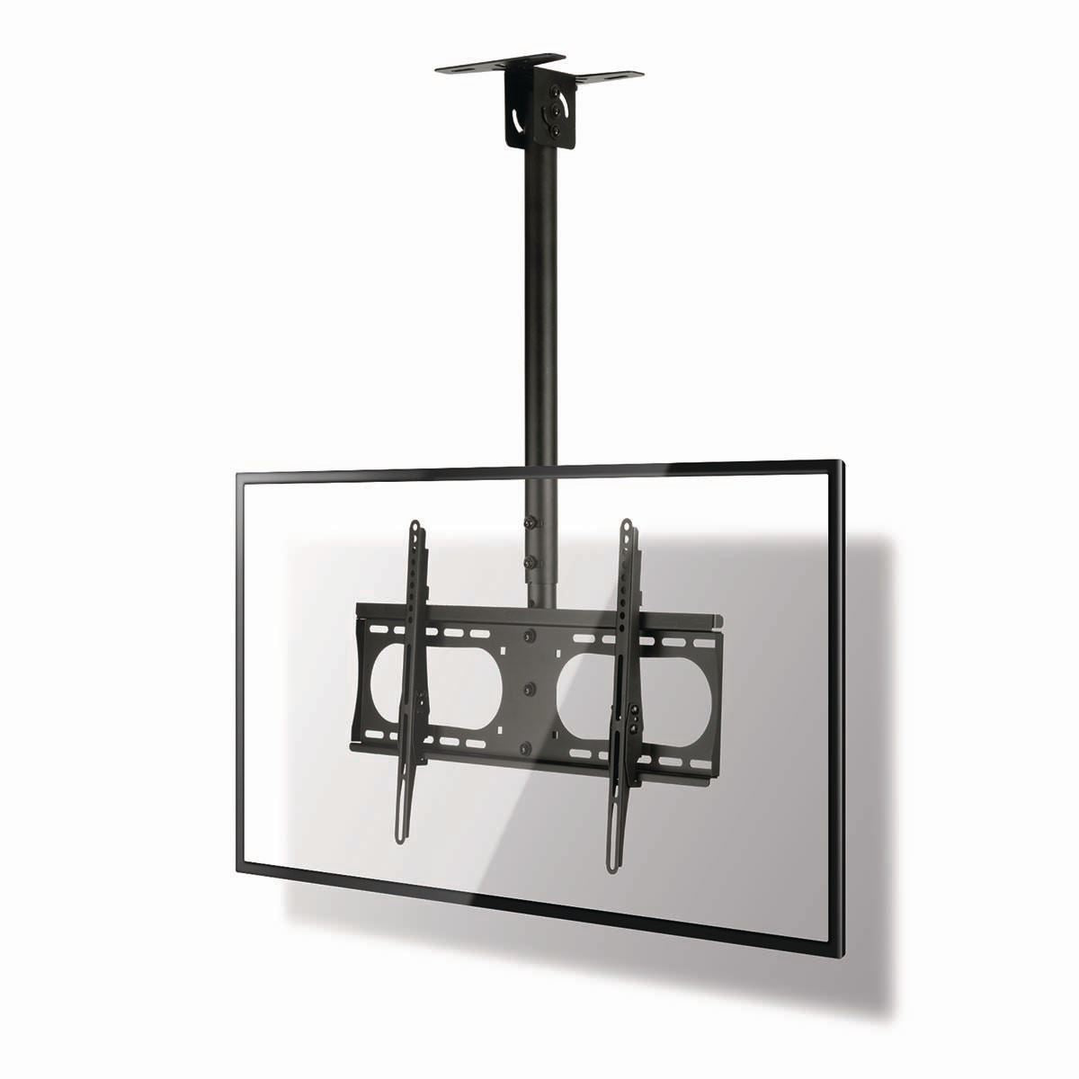 Nedis Full Motion TV Ceiling Mount | 42 - 65 " | Maximum supported screen weight: 45 kg | Tiltable | Rotatable | Minimum ceiling distance: 716 mm | Maximum ceiling distance: 1160 mm | 1 Pivot point(s) | Steel | Black