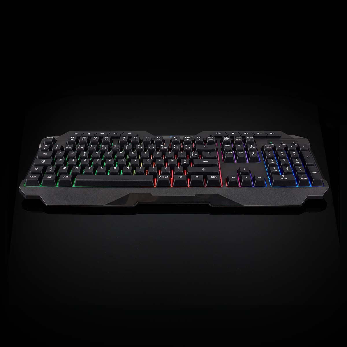 Nedis Wired Gaming Keyboard | USB Type-A | Membrane Keys | LED | AZERTY | FR Layout | USB Powered | Power cable length: 1.30 m | Multimedia