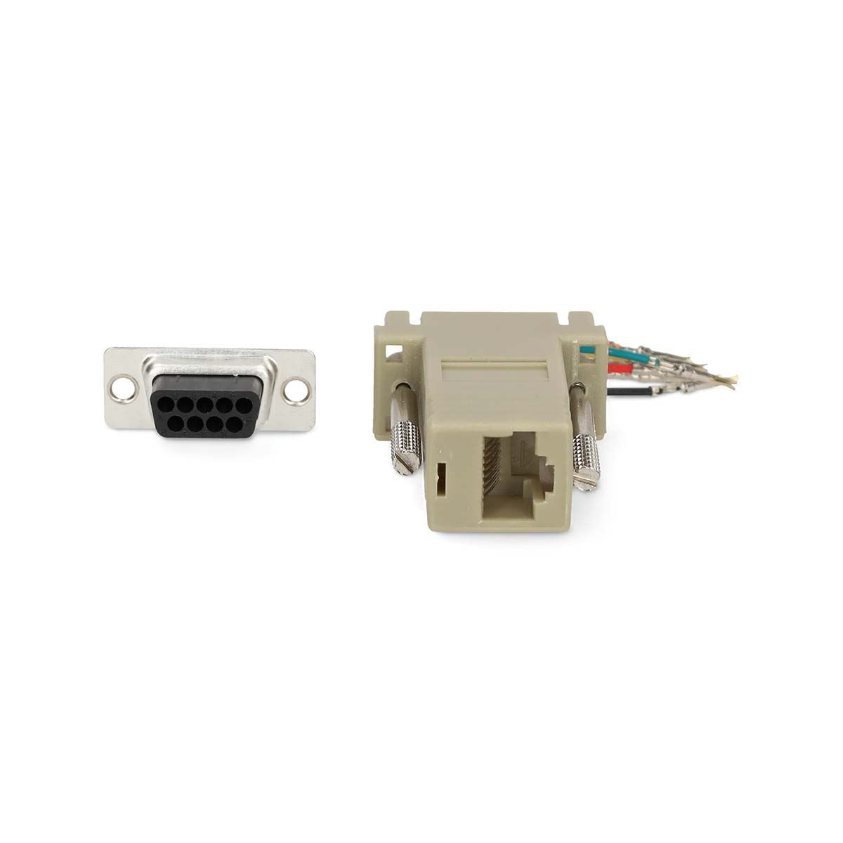 Nedis Serial Adapter | Adapter | D-SUB 9-Pin Female | RJ45 Female | Nickel Plated | Ivory | Box