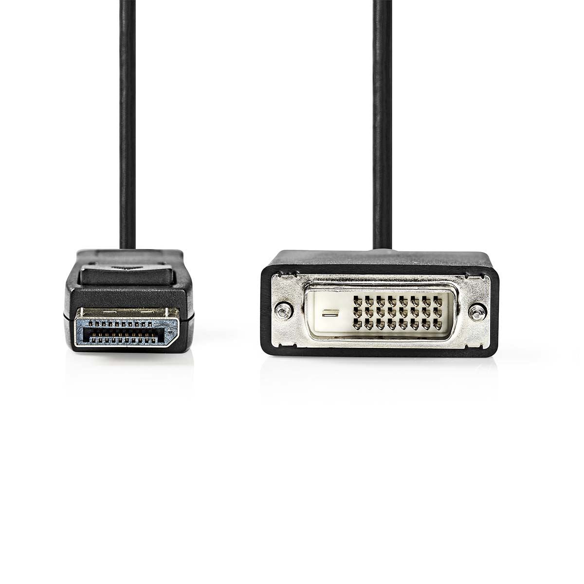 Nedis DisplayPort Cable | DisplayPort Male | DVI-D 24+1-Pin Male | 1080p | Nickel Plated | 2.00 m | Round | PVC | Black | Label