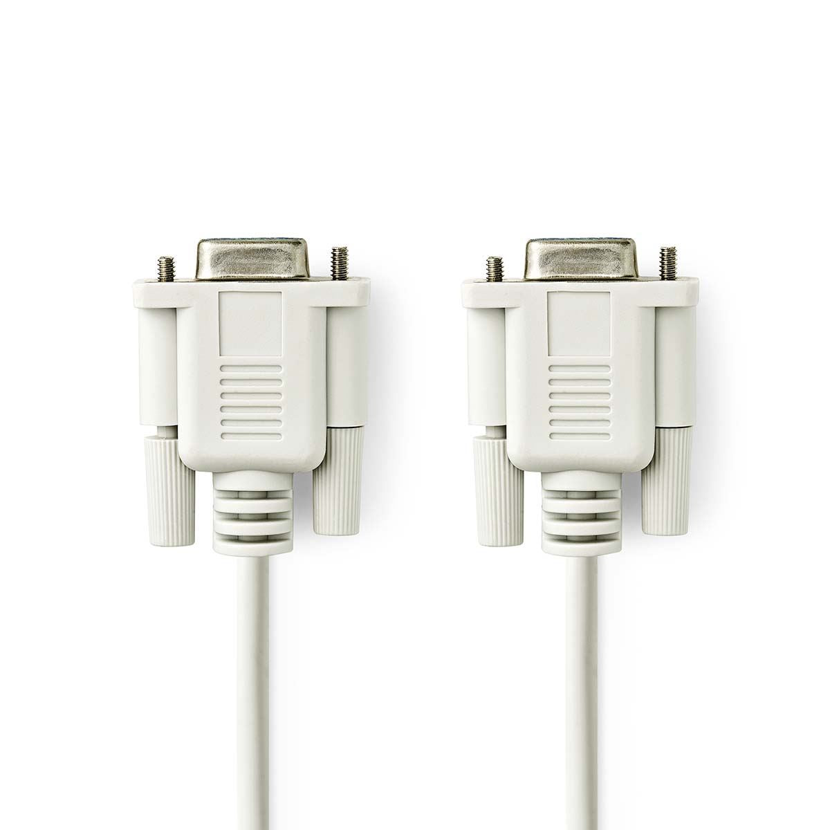 Nedis Null Modem cable | D-SUB 9-Pin Female | D-SUB 9-Pin Female | Nickel Plated | 2.00 m | Round | PVC | Ivory | Label
