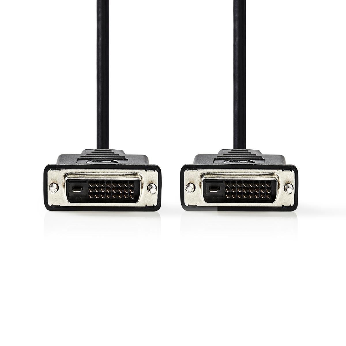 Nedis DVI Cable | DVI-D 24+1-Pin Male | DVI-D 24+1-Pin Male | 2560x1600 | Nickel Plated | 3.00 m | Straight | PVC | Black | Envelope