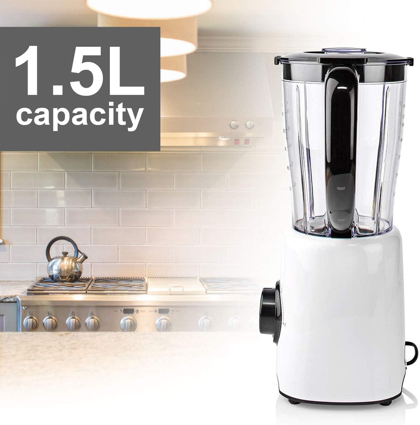 Nedis Stand Blender | 800 W | 1.5 l | Plastic | 2-Speed Setting | Black / White