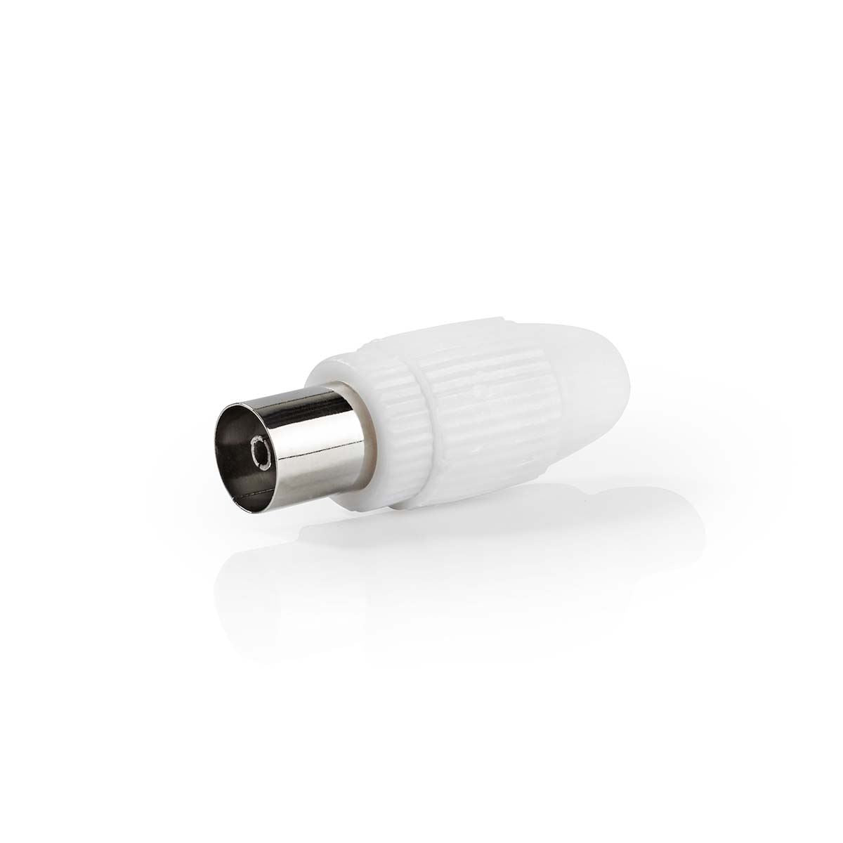 Nedis IEC (Coax) Connector | Straight | Female / Male | Nickel Plated | 75 Ohm | Screw | Cable input diameter: 7.0 mm | Metal / PVC | White | 2 pcs | Box
