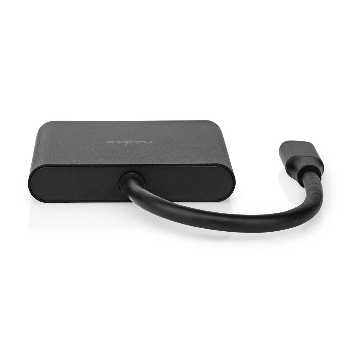 Nedis USB Multi-Port Adapter | USB 3.2 Gen 1 | USB-C™ Male | HDMI™ Output / USB-A Female / USB-C™ Female | 5 Gbps | 0.10 m | Round | Nickel Plated | PVC | Black | Box