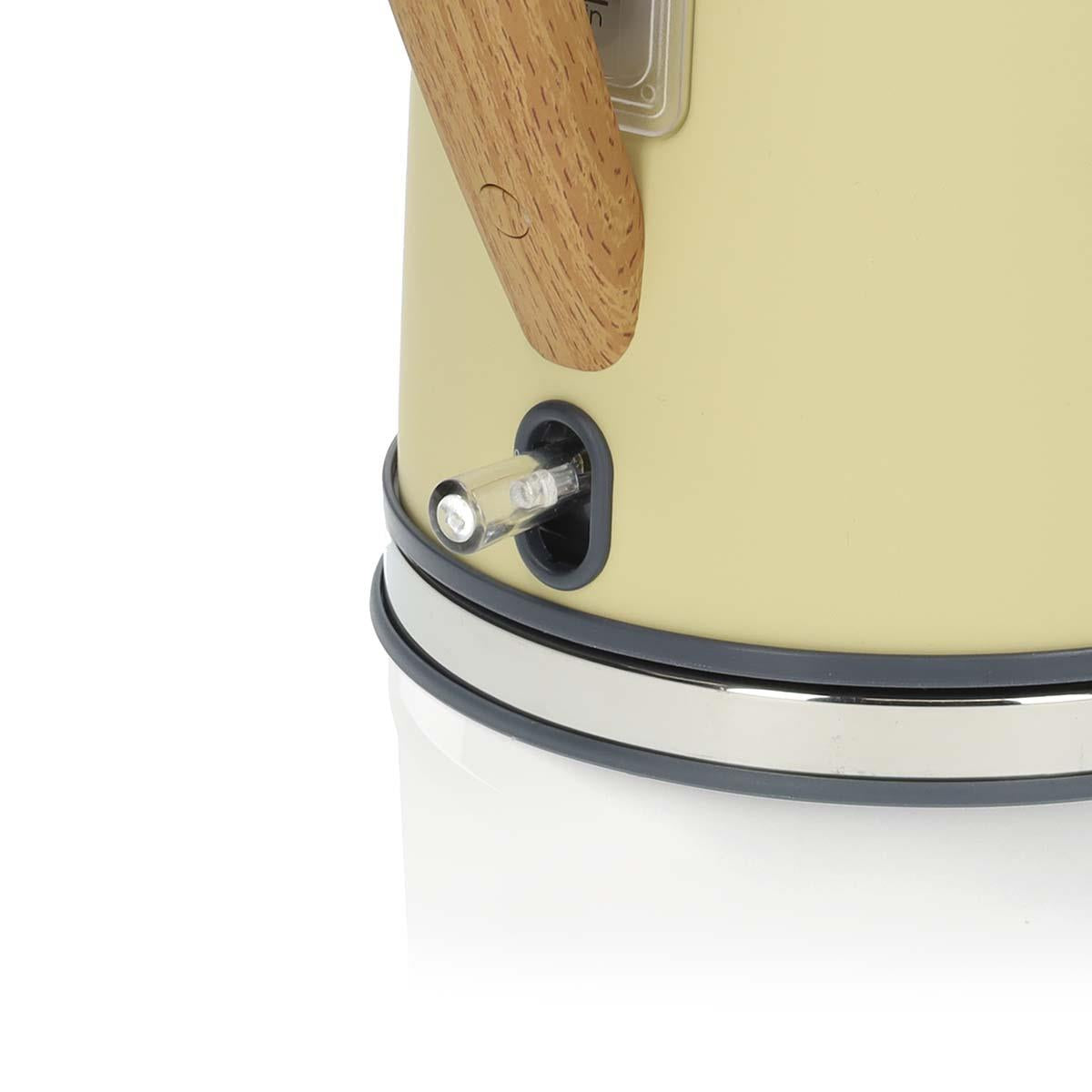 Nedis Electric Kettle | 1.7 l | Soft-Touch | Yellow | Rotatable 360 degrees | Concealed heating element | Strix® controller | Boil-dry protection