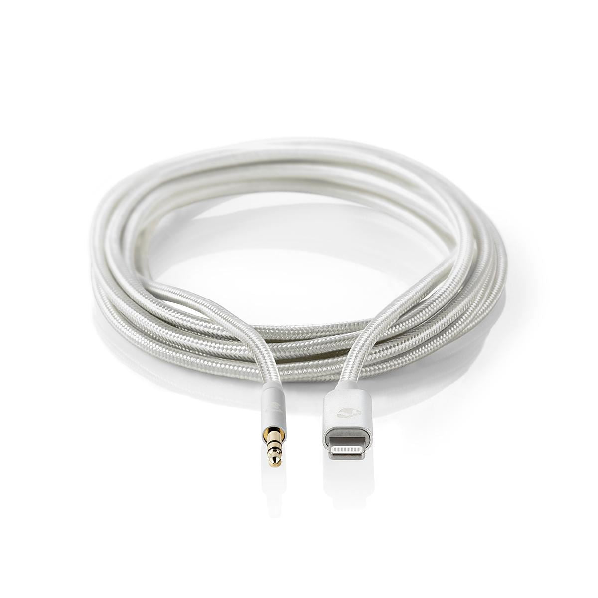 Nedis Lightning Adapter | Apple Lightning 8-Pin | 3.5 mm Male | Gold Plated | 1.00 m | Round | Nylon
