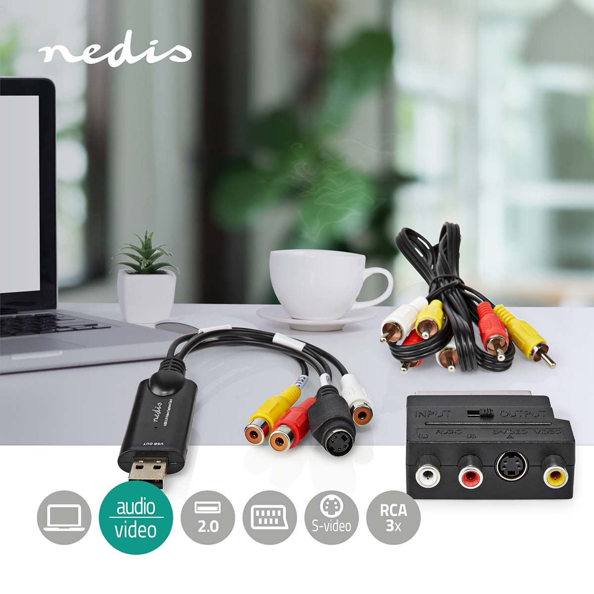 Nedis Video Grabber | USB 2.0 | 480p | A/V Cable / Scart