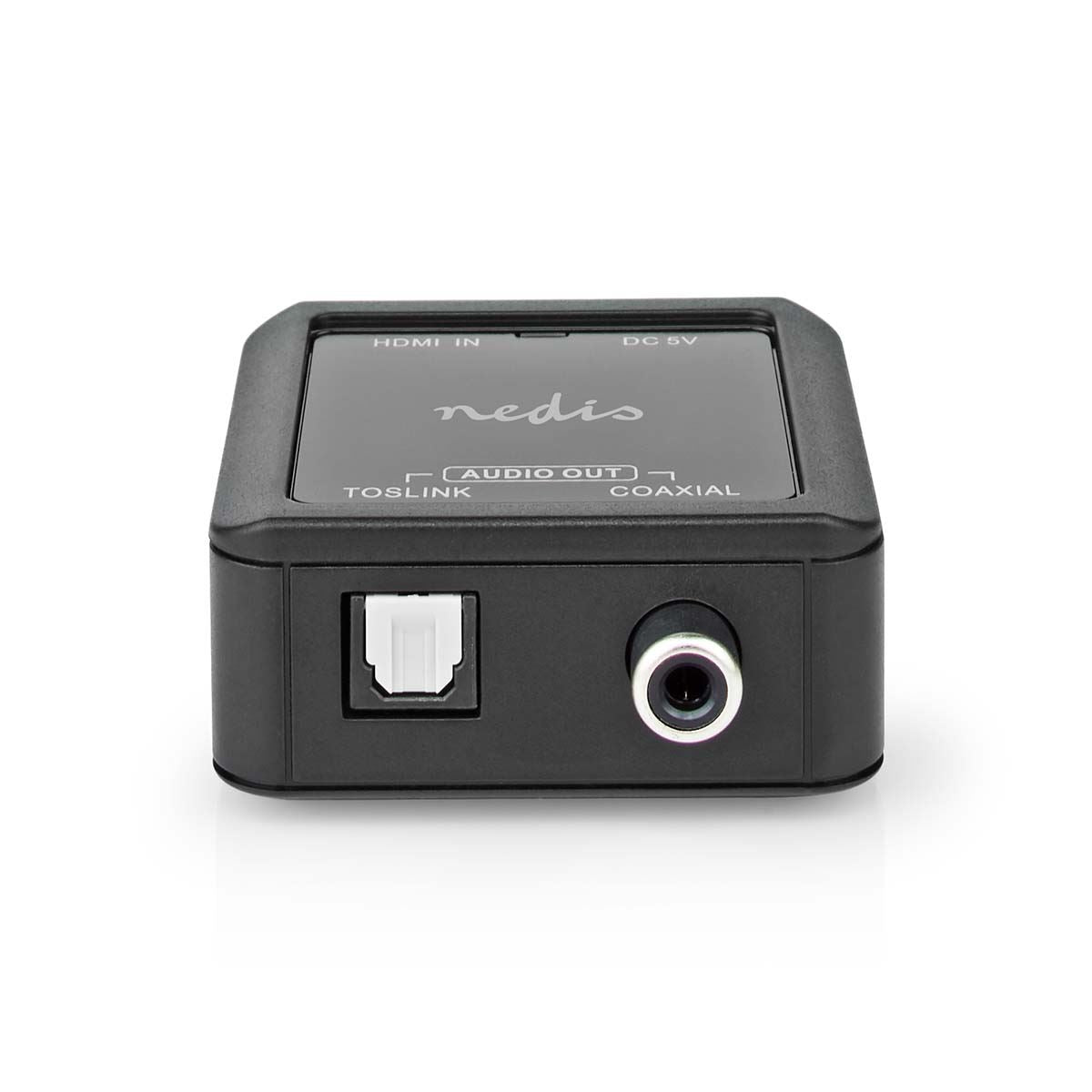 Nedis Digital Audio Converter | 1-way | Connection input: DC Power / HDMI™ Input | Connection output: 1x Coax Audio / 1x TosLink Female | Automatic | Anthracite