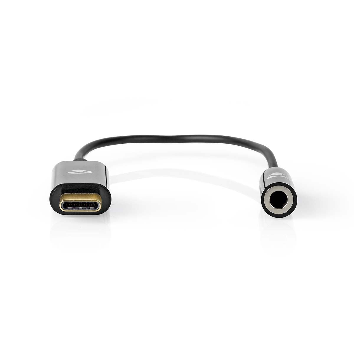 Nedis USB-C™ Adapter | USB 3.2 Gen 1 | USB-C™ Male | 3.5 mm Female | 0.15 m | Round | Nickel Plated | PVC | Black | Box