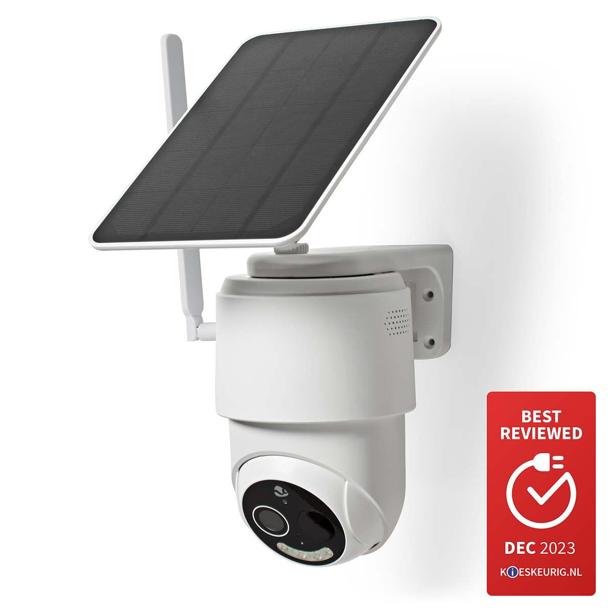 Nedis SmartLife Outdoor Camera | 4G | Full HD 1080p | Pan tilt | IP65 | Cloud Storage (optional) / microSD (not included) | 5 V DC | With motion sensor | Night vision | White