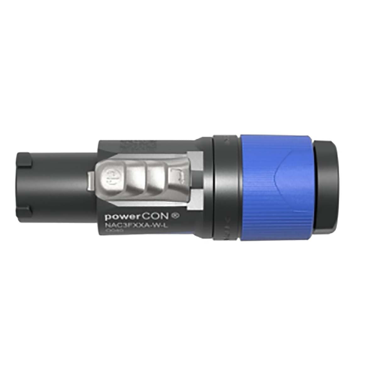 Neutrik Lockable cable connector, power-in, screw terminals, blue