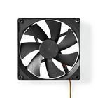 Nedis DC Fan | DC | Fan size: 140 mm | 3-Pin | 24.9 dBA | Black