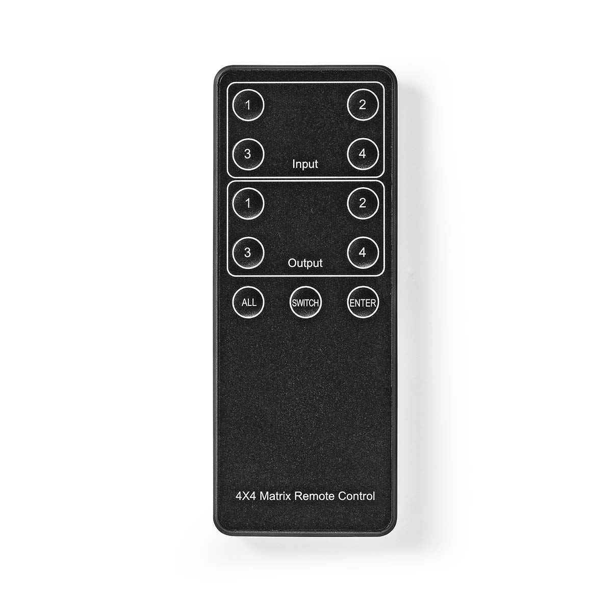 Nedis HDMI™ Matrix Switch | 4 x 4 port(s) | DC Power / 1x RS232 / 4x HDMI™ Input | 4x HDMI™ Output | 4K@60Hz | 18 Gbps | Remote controlled | Metal | Black