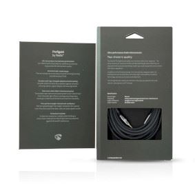 Nedis Stereo Audio Cable | 3.5 mm Male | 3.5 mm Male | Gold Plated | 5.00 m | Round | Grey / Gun Metal Grey | Cover Window Box