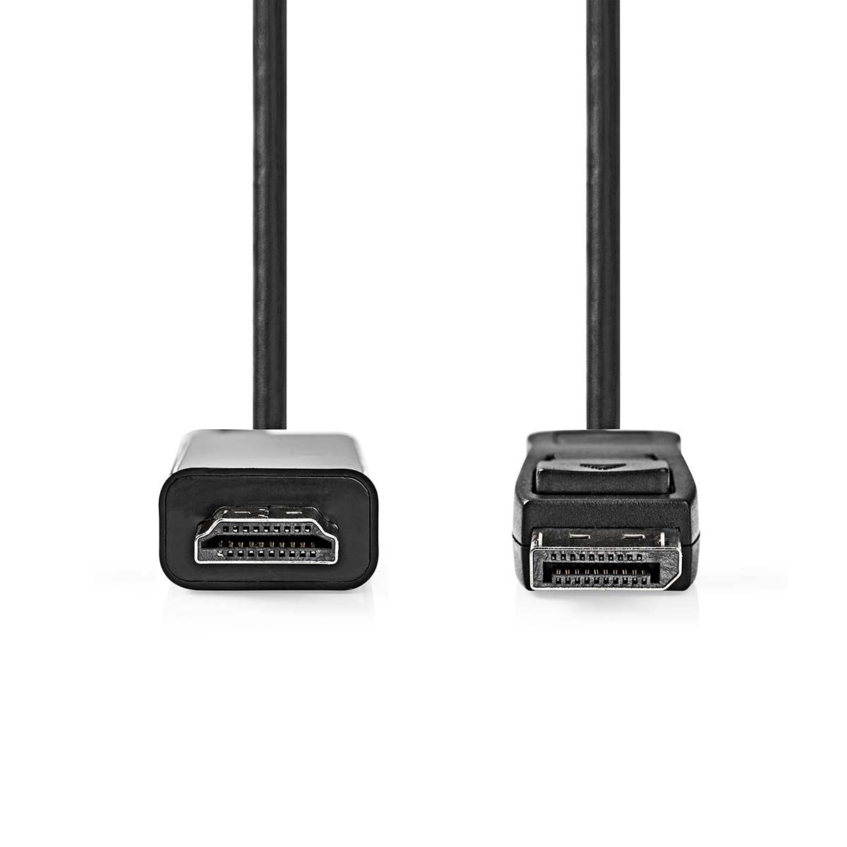 Nedis DisplayPort Cable | DisplayPort Male | HDMI™ Connector | 1080p | Nickel Plated | 2.00 m | Round | PVC | Black | Label | 12.349.517