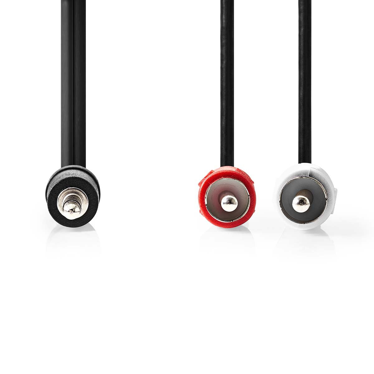 Nedis Stereo Audio Cable | 3.5 mm Male | 2x RCA Male | Nickel Plated | 3.00 m | Round | Black | Label