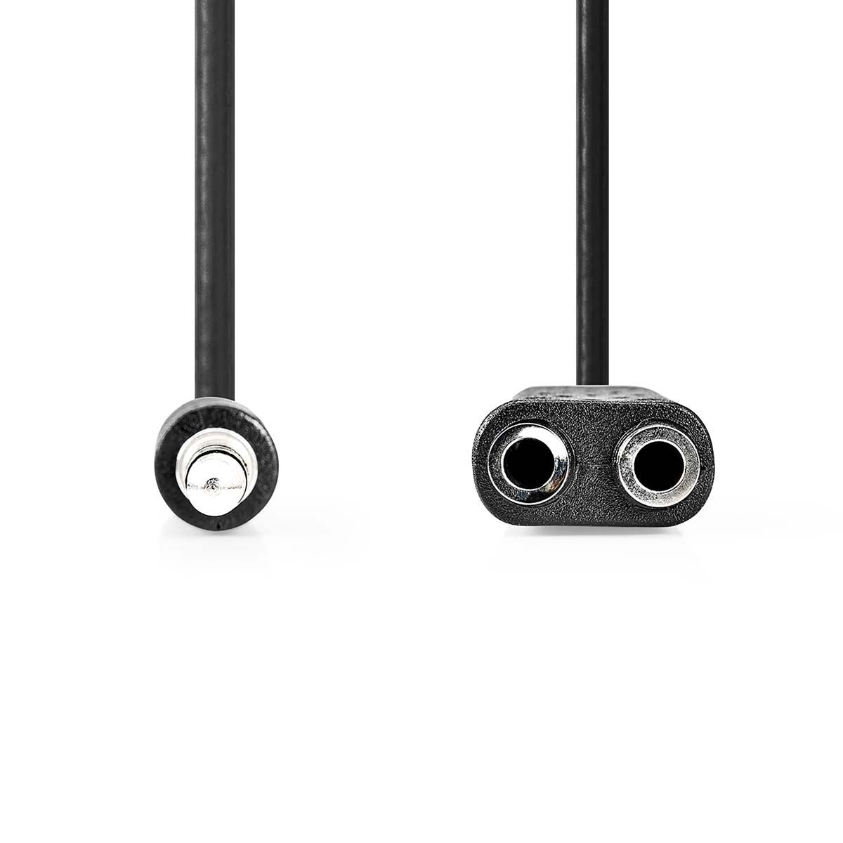 Nedis Stereo Audio Cable | 3.5 mm Male | 2x 3.5 mm Female | Nickel Plated | 0.20 m | Round | Box
