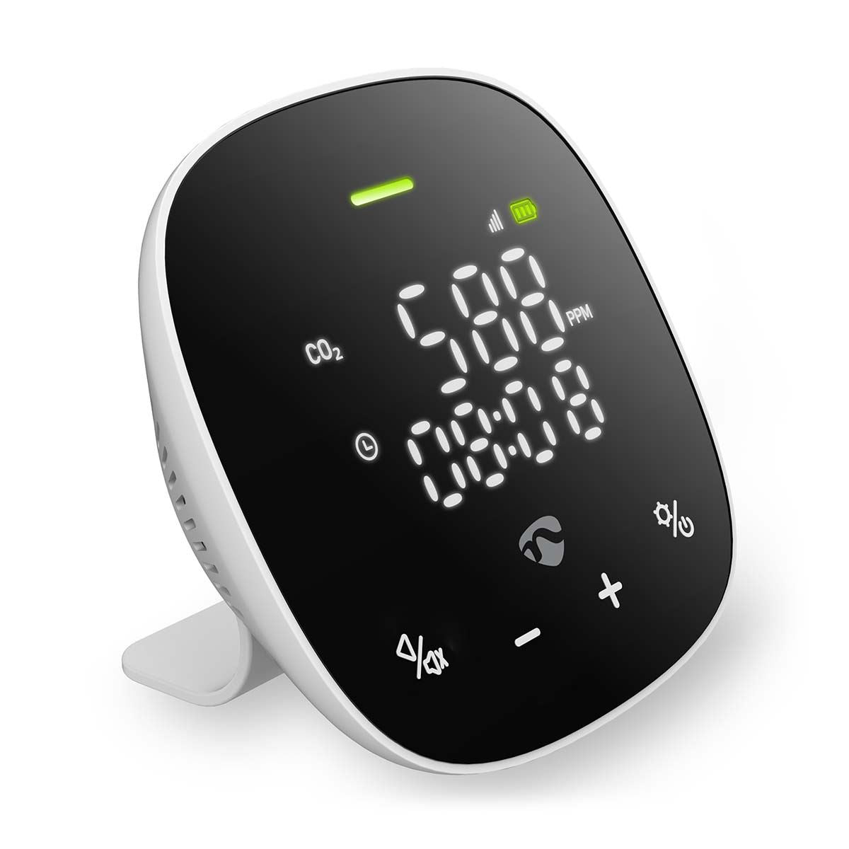 Nedis SmartLife Air Quality Monitor | Wi-Fi | Including display | Carbon Dioxide (CO2) / Humidity / Temperature | Android™ / IOS | Black / White
