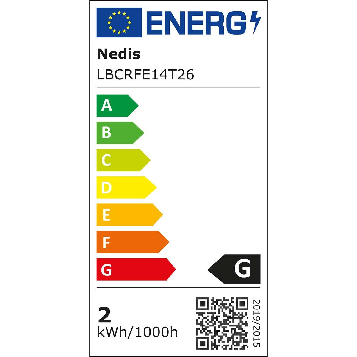 Nedis Refrigerator Bulb | LED | E14 | 2 W | T26