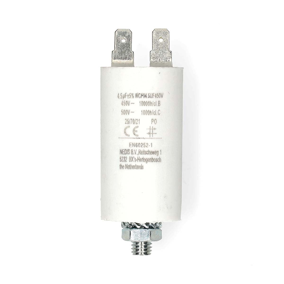 Nedis WCF04.5UF450V | Capacitor | 4.5 uF | 450 V | Faston | 10 pcs