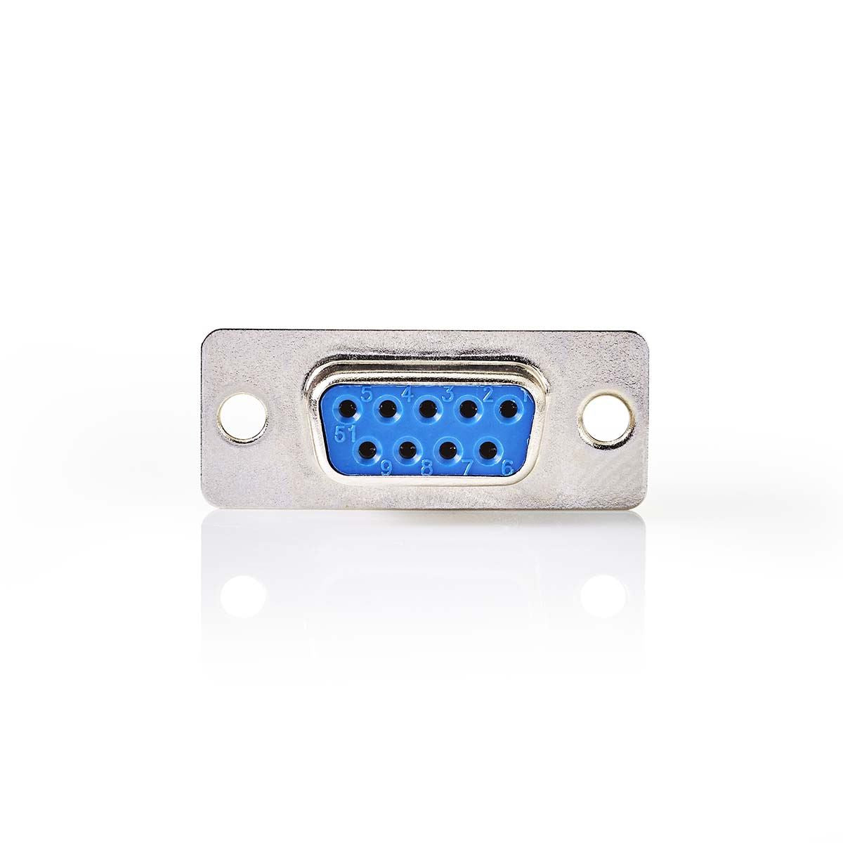 Nedis D-Sub Chassis Mount | D-SUB 9-Pin Female | Silver | Box