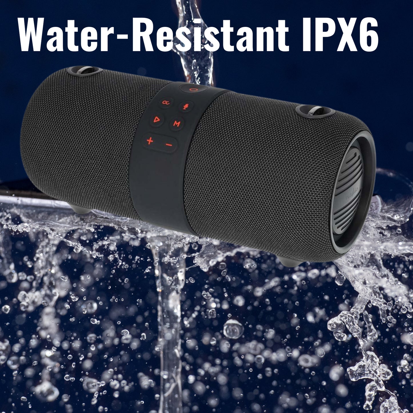 Nedis Bluetooth® Speaker | Maximum battery play time: 6.5 hrs | Handheld Design | 40 W | Stereo | Built-in microphone | IPX6 | Linkable | Black