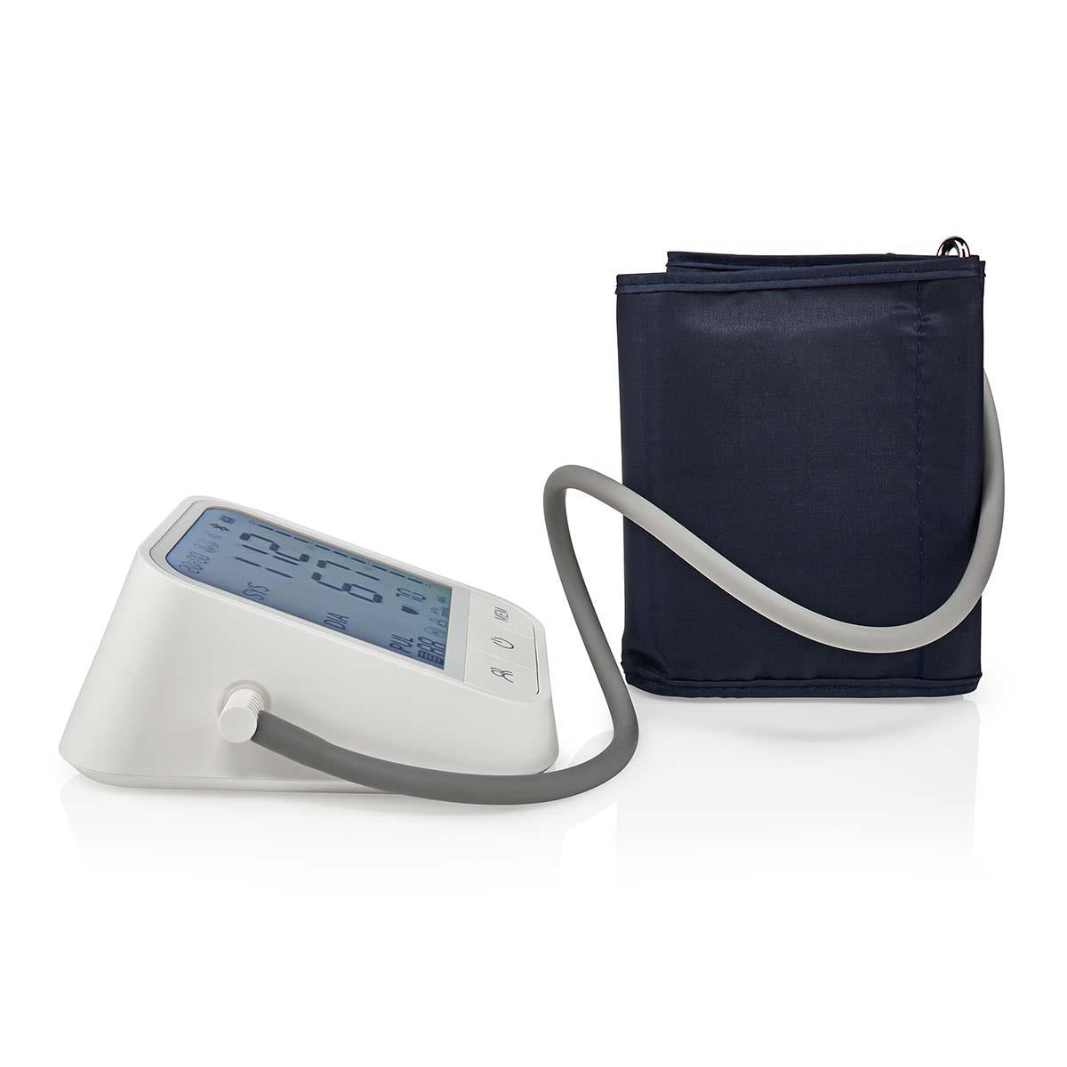 Nedis SmartLife Blood Pressure Monitor | Arm | Bluetooth® | LCD Display | 22 - 42 cm | Detection for cuff wearing / Irregular heartbeat detection / Keep still indication | White