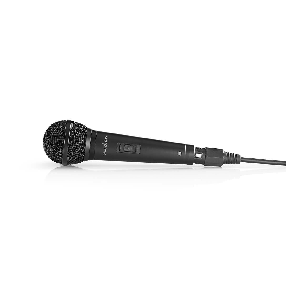 Nedis Wired Microphone | Cardioid | Detachable Cable | 5.00 m | 80 Hz - 13 kHz | 600 Ohm | -72 dB | On/Off switch | Travel case included | ABS / Aluminium | Black