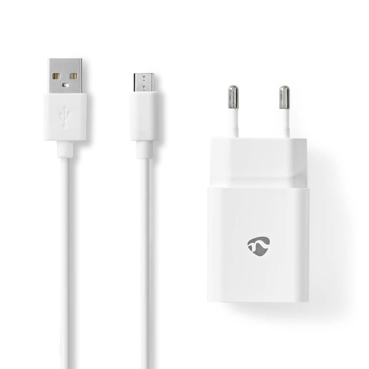 Nedis Wall Charger | 12 W | Quick charge feature | 2.4 A | Number of outputs: 1 | USB-A | Micro USB (Loose) Cable | 1.00 m | Single Voltage Output | White